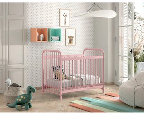 Culla in metallo rosa 60x120 cm BRONXX - Vipack
