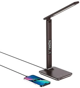 Immax 08975L- Lampada LED dimmergibile con ricarica wireless KINGFISHER LED/8,5W/230V marrone