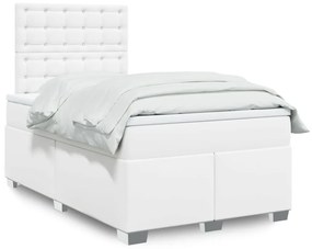 Giroletto A Molle Con Materasso Bianco 120x190 Cm İn Similpelle /