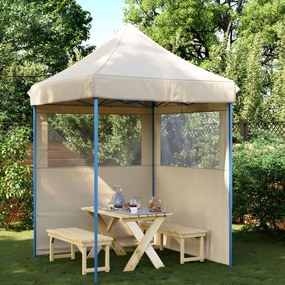 Tendone Per Feste Pieghevole Pop-up Con 2 Pareti Beige /