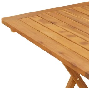 Tavolo da Giardino Pieghevole 70x70x75 cm in Massello d'Acacia