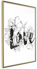 Poster  Blossoming Love  Cornice Quadri Cornice d'oro, Larghezza x Altezza Home decor 20x30