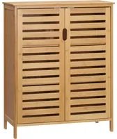 Mobile Bagno 2 Ante 2 Ripiani 68x32x86 cm in Bamb color Legno