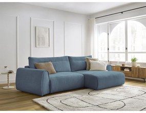 Divano angolare blu Aden – Bobochic Paris