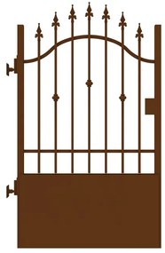 Cancello con serratura elettrica Civetta in ferro, apertura a sinistra, L 104.5, H 150-165 cm, di colore ruggine