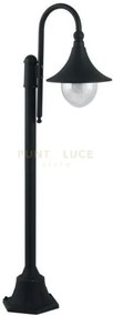 Paletto pavia nero 1 luce attacco e27 ip44 51x130cm in alluminio