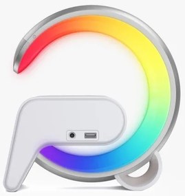 Immax 08987L-LEDRGB Lampada dimmerabile con sveglia e Qi di ricarica 30W/230V argento