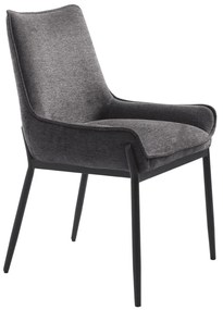 Sedia da pranzo grigio scuro Calgary - Unique Furniture