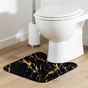 Tappetino per il bagno nero/dorato 45x45 cm Aquamarbre – douceur d'intérieur