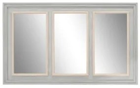 Specchio da parete Home ESPRIT Bianco Grigio Legno 150 x 5 x 90 cm