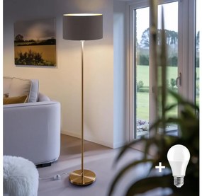 Lampada da terra LED TUNJA 1xE27/20W/230V Ø 38 cm dorato/marrone
