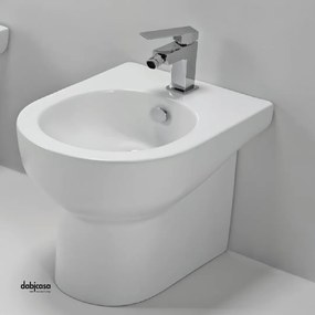 Bidet Da Terra Azzurra Ceramica Bianco Lucido "Mini Nuvola"