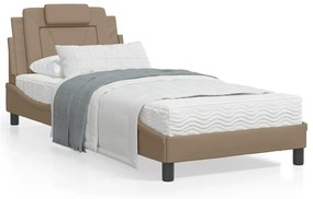 Giroletto con luci led cappuccino 90x200 cm in similpelle