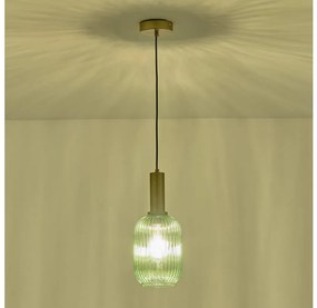 Lampadario a sospensione con filo 1xE27/15W/230V verde 13 cm