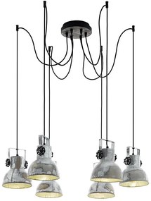 Eglo 49732 - Lampadario a sospensione BARNSTAPLE 6xE27/40W/230V a ragno