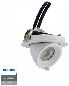 Faro LED da Incasso 15W Orientabile Foro Ø100mm Bianco - PHILIPS Certadrive Colore Bianco Caldo 3.000K