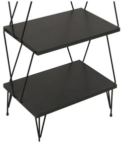 Libreria BALABAN 165x48 cm antracite/nero