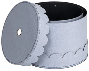 Scatole di cartone grigio chiaro con coperchio in set di 2 pezzi ø 26x17,5 cm Wilma - Bigso Box of Sweden