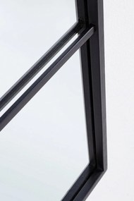 Specchio con Cornice Window Nucleos Nero in Metallo...