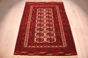 Turkmen Tappeto 130 x 90 (Afghanistan) Annodato A Mano