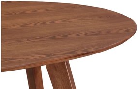 Tavolo da pranzo design scandinavo ovale noce L160 MARIK