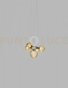 Puppet ring sospensione 5 ambra trasparente nickel nero satinato 5 ...