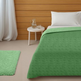 Trapuntino 1 piazza e mezza double face verde chiaro scuro