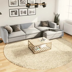 Tappeto Shaggy Pamplona A Pelo Lungo Moderno Oro Ø 280 Cm /