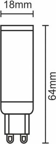 Lampadina LED G9/7W/230V 6000K