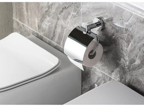 Porta carta igienica in ottone argentato X-Round - Sapho