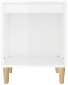 Comodini 2 pz in Bianco Lucido 40x35x50 cm