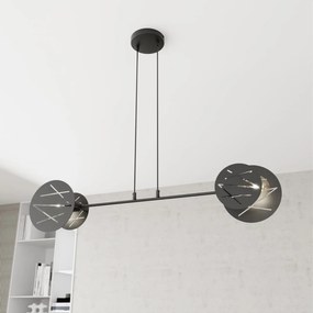 Lampada a sospensione in acciaio XOTIC 2 nero 2xE27