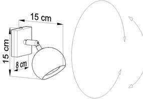 Sollux SL.0443 - Faretto da parete OCULARE 1xGU10/10W/230V
