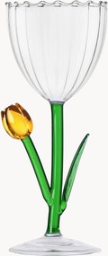 Bicchiere da vino fatto a mano in vetro borosilicato Botanica