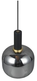 Lampadario nero con paralume in vetro ø 20 cm Diva - Trio