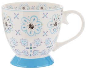 Tazza tè decoro azzurro in New Bone China, 450 ml