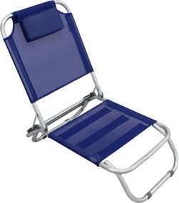 spiaggina mare prendisole in alluminio completa di cuscino cm 56 x 47 x 20/72 h