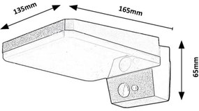 Rabalux 77078 - Lampada solare da parete LASSET LED 4,4W 3,7V IP54 nera