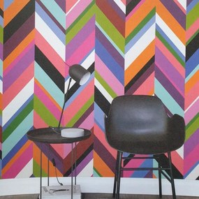 Carta da parati Zigzag multicolore, 46.5 cm x 8.37 m