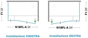 Box Doccia H200 6mm Battente Lato Muro