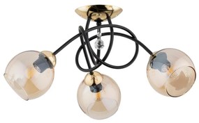 Lampadario a plafone MODENA 3xE27/60W/230V nero/oro/beige