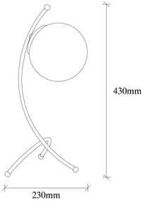 Lampada da tavolo YAY 1xE27/40W/230V