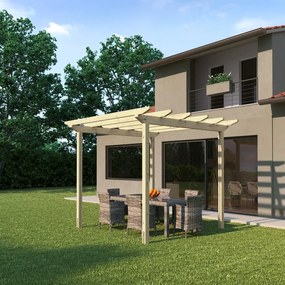 Pergola Eagle in legno struttura marrone L 300 x P 300 x H 268 cm