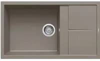 Lavello Elleci Incasso 1 vasca 86x50 Unico 410 Keratek Plus Grigio Dove Grey LKU41093