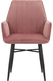 Set di sedie da pranzo rosa chiaro in imbottito 2 pz Anzo – Støraa