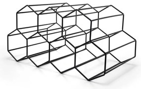 Portabottiglie in metallo nero - Leopold Vienna