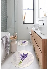 Tappetini da bagno viola e beige in un set di 2 pezzi - Minimalist Home World