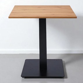 Tavolo ristorante bar quadrato 70x70 cm con piano laminato Rovere Nodato H 75