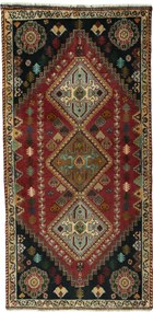 Shiraz Tappeto 80 x 170 Rosso (Iran) Annodato A Mano