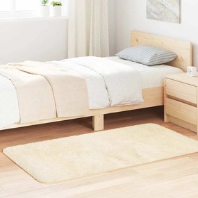 Tappeto Shaggy A Pelo Lungo Navarra Crema 80x150 Cm Poliestere /